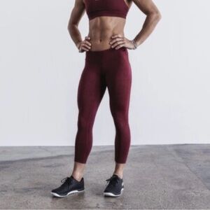 NOBULL Burgundy Leggings XS NWT